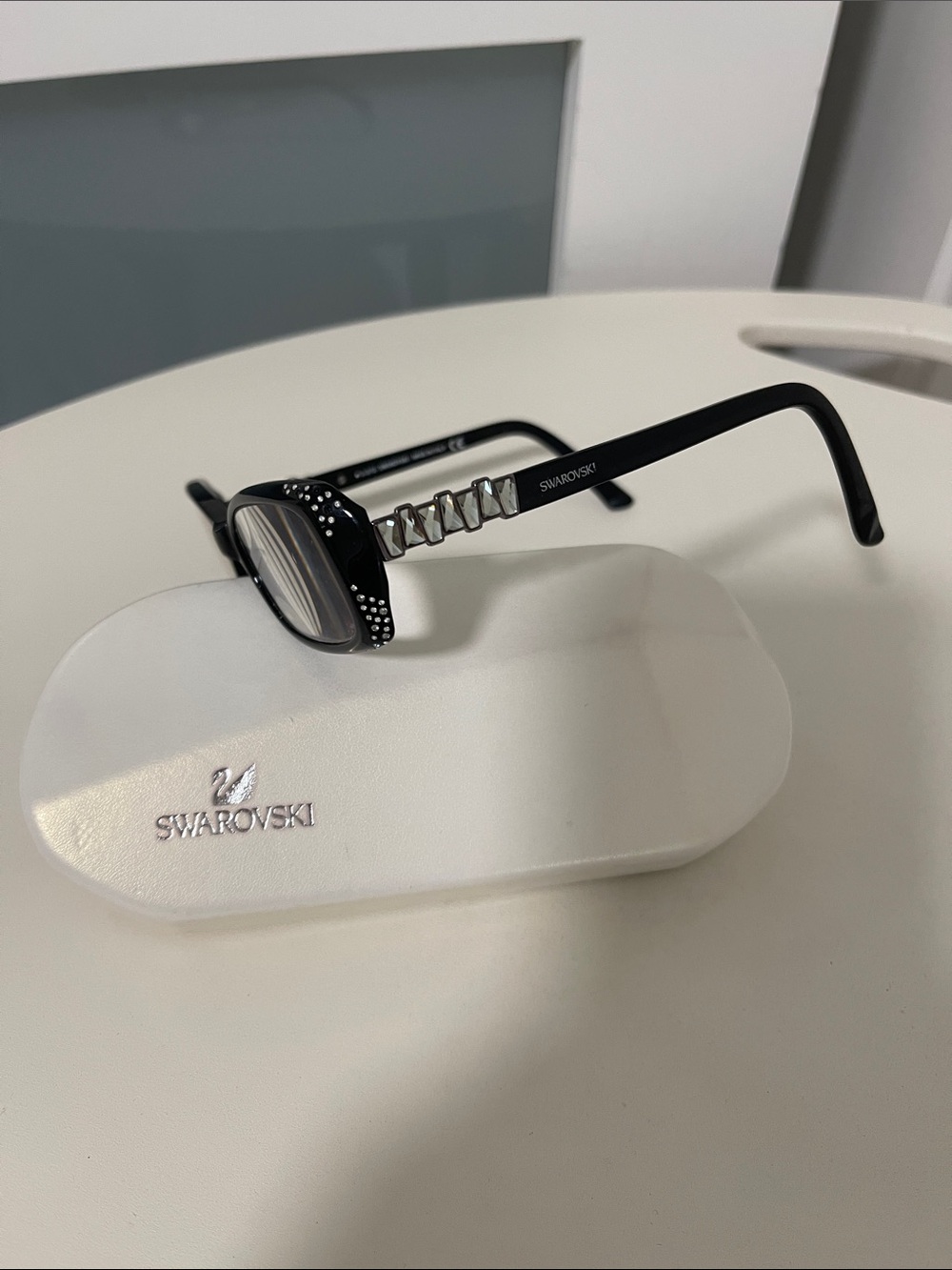 Swarovski Black Crystal-Accented Women's Glasses